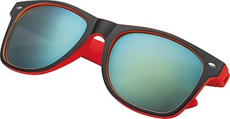 Bicoloured sunglasses with mirrored lenses