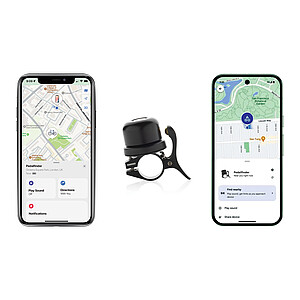 Bicycle Bell with Tracker, Black