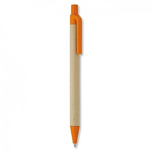Biodegradable plastic ball pen, orange