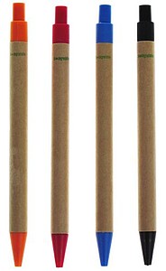 Biodegradable plastic ball pen, red