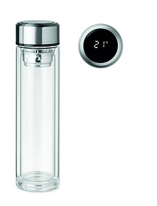 Bottle with touch thermometer