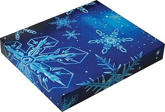 Box with full-color print, size 19.6x17x3cm, print on request from 20 pcs.