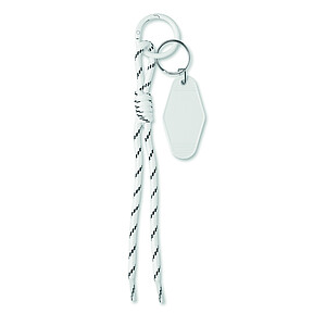 Braided rope with tag keyring