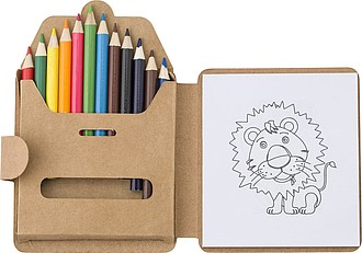 Cardboard colouring set Marlon