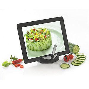 Chef tablet stand with touchpen, black