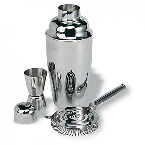 Cocktail set, shiny silver