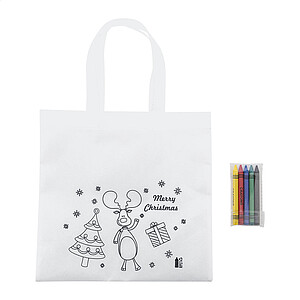 colouring Christmas bag