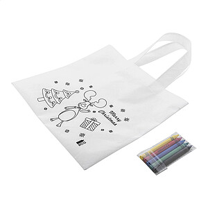 colouring Christmas bag