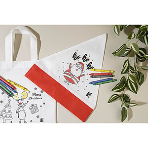 colouring Christmas bag