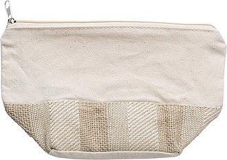 Cotton (280 gr/m2) toiletry bag with zipper.