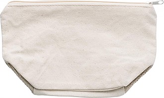 Cotton (280 gr/m2) toiletry bag with zipper.