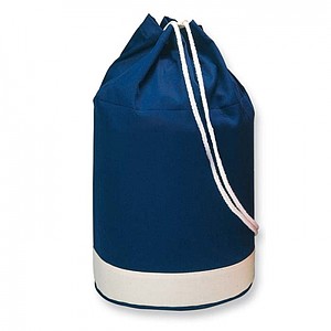 Cotton duffle bag bicolour, blue