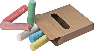 Crayons in box, brown