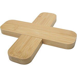 Croc bamboo trivet - large, natural