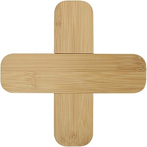 Croc bamboo trivet - large, natural