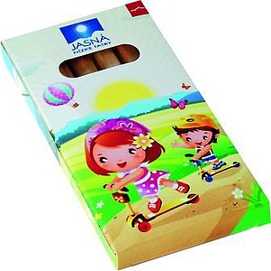 Customized set of 6 wooden crayons in a box