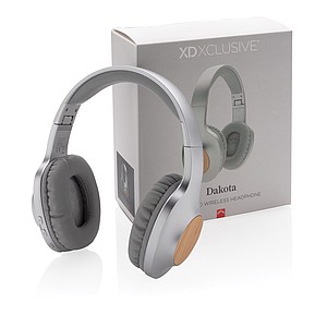 Dakota Bamboo wireless headphone,grey, grey
