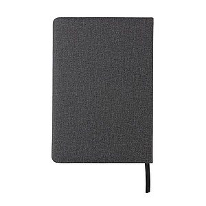Deluxe A5 Notebook with phone pocket, black