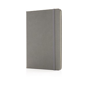 Deluxe hardcover PU A5 notebook, grey