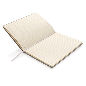 Deluxe hardcover PU A5 notebook, grey