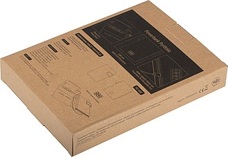 DIN A5 notebook with integrated LED light and powerbank