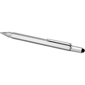 Dora recycled aluminium multifunctional pen, silver