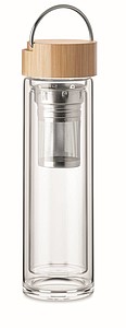 Double wall glass bottle 400ml
