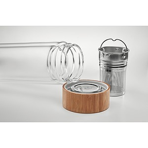 Double wall glass bottle