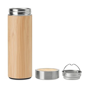 Double wall SS/bamboo bottle