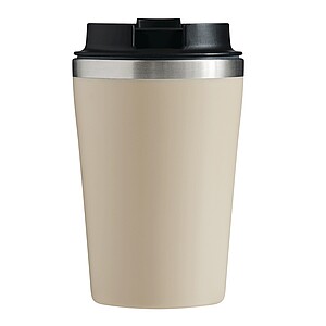 Double-walled travel mug, beige
