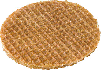 Eight delicious Dutch waffles.