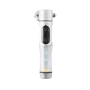 Emergency light with hammer, silver