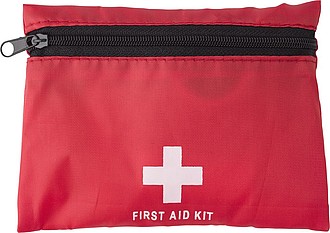 First aid kit in a nylon pouch Red