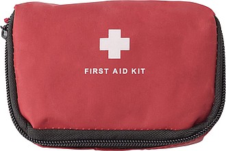 First aid kit in a nylon pouchRed