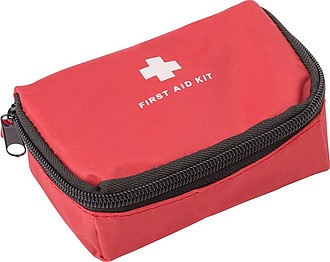 First aid kit in a nylon pouchRed