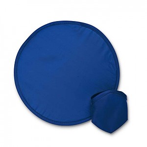 Foldable frisbee in pouch, blue
