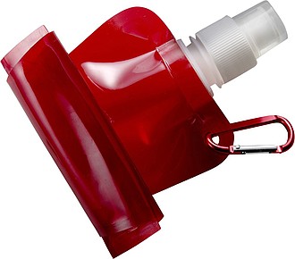 Foldable plastic water bottle Red