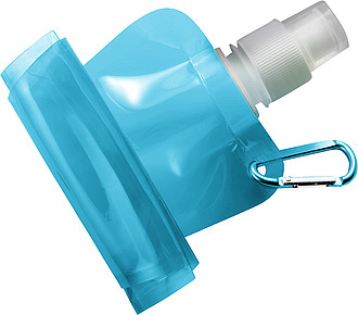 Foldable plastic water bottle Silver