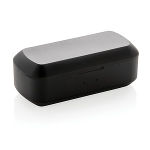 Free Flow TWS earbuds in charging case