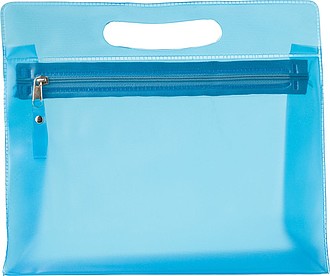 Frosted toilet bag.Pale blue