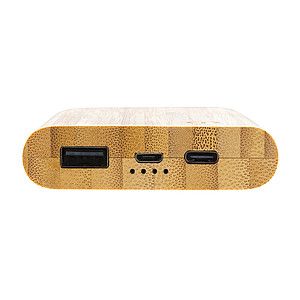 FSC® certified bamboo 5.000 mAh powerbank