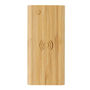 FSC®certified bamboo 8.000 mAh 5W wireless powerbank