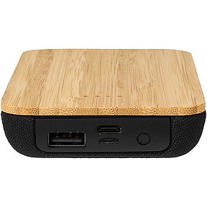 Future bamboo/fabric 6000 mAh wireless power bank
