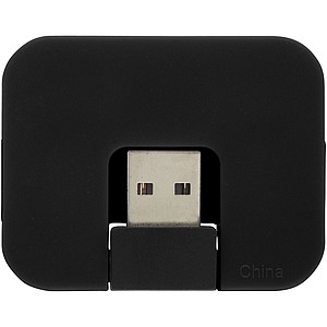 Gaia 4-port USB hub, black