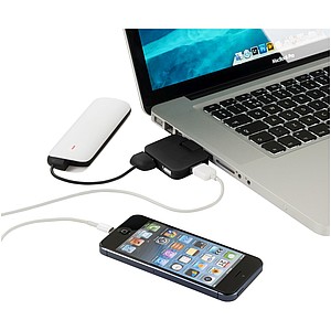 Gaia 4-port USB hub, black