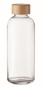 Glass bottle 650ml, bamboo lid