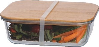 Glass lunchbox with bamboo lid