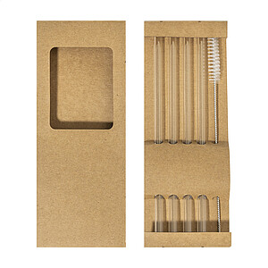 glass straw set