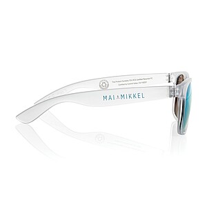 Gleam RCS recycled PC mirror lens sunglasses, white