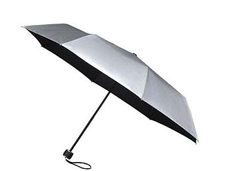 GRANADOS Folding umbrella with black inner part, silver